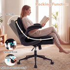 Criss Cross Chair on Wheels with Flip-up Arms Adjustable Height
