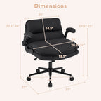 Criss Cross Chair on Wheels with Flip-up Arms Adjustable Height
