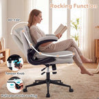 Criss Cross Chair on Wheels with Flip-up Arms Adjustable Height