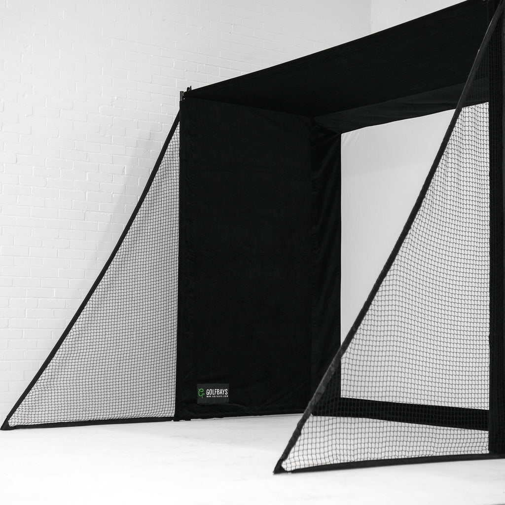 SimBox Golf Simulator Enclosure with Pro Impact Screen, Frame & Free Side Barriers