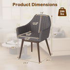 Dining Chairs Set of 2 Upholstered Accent Chairs with Comfy Padded Backrest and Seat