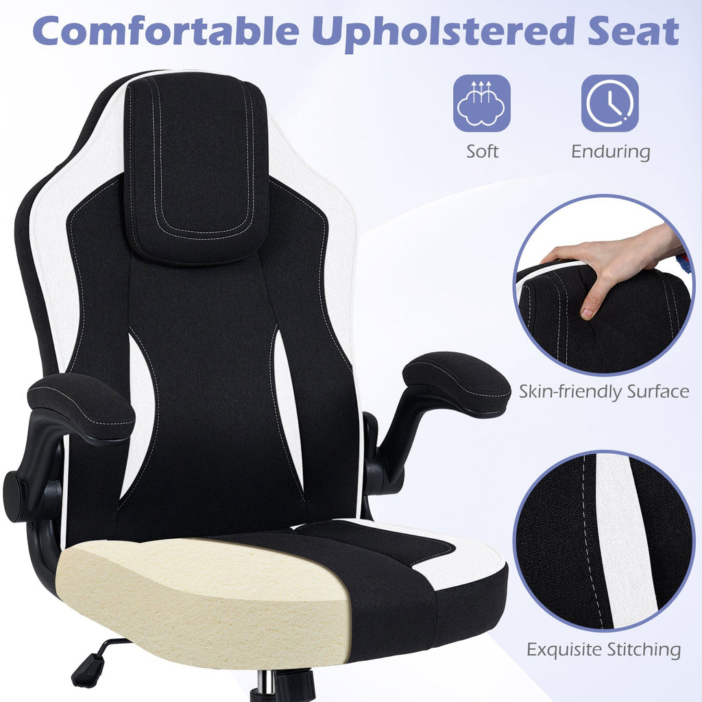 Ergonomic Computer Office Chair with 90° Flip-up Armrests