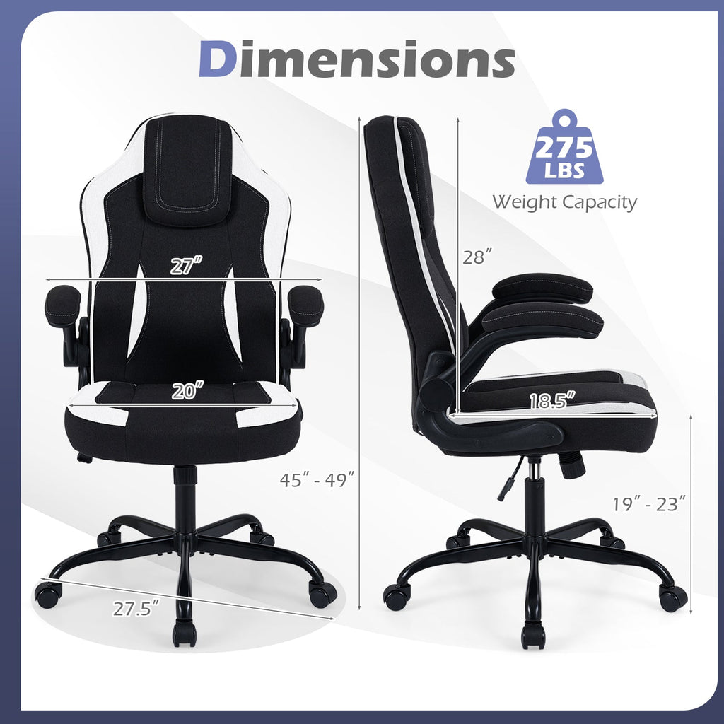 Ergonomic Computer Office Chair with 90° Flip-up Armrests