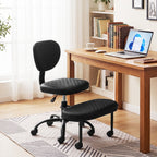 Cross-Legged Office Chair with Adjustable Height and Footrest