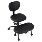 Cross-Legged Office Chair with Adjustable Height and Footrest