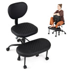 Cross-Legged Office Chair with Adjustable Height and Footrest