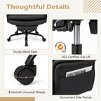 Big and Tall Office Chair with Retractable Footrest