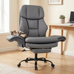 Big and Tall Office Chair with Retractable Footrest