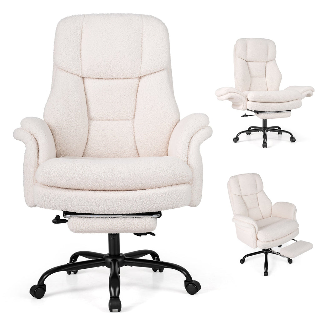 Big and Tall Office Chair with Retractable Footrest