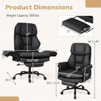 Big and Tall Office Chair with Retractable Footrest