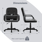 Ergonomic Office Chair with 360° Wheels