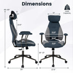 Ergonomic Office Chair Computer Desk Chair with 2D Headrest and Rocking Backrest