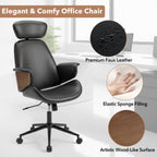 Ergonomic Office Chair with Headrest Adjustable Height for Home Office and Study