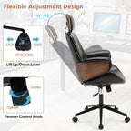 Ergonomic Office Chair with Headrest Adjustable Height for Home Office and Study