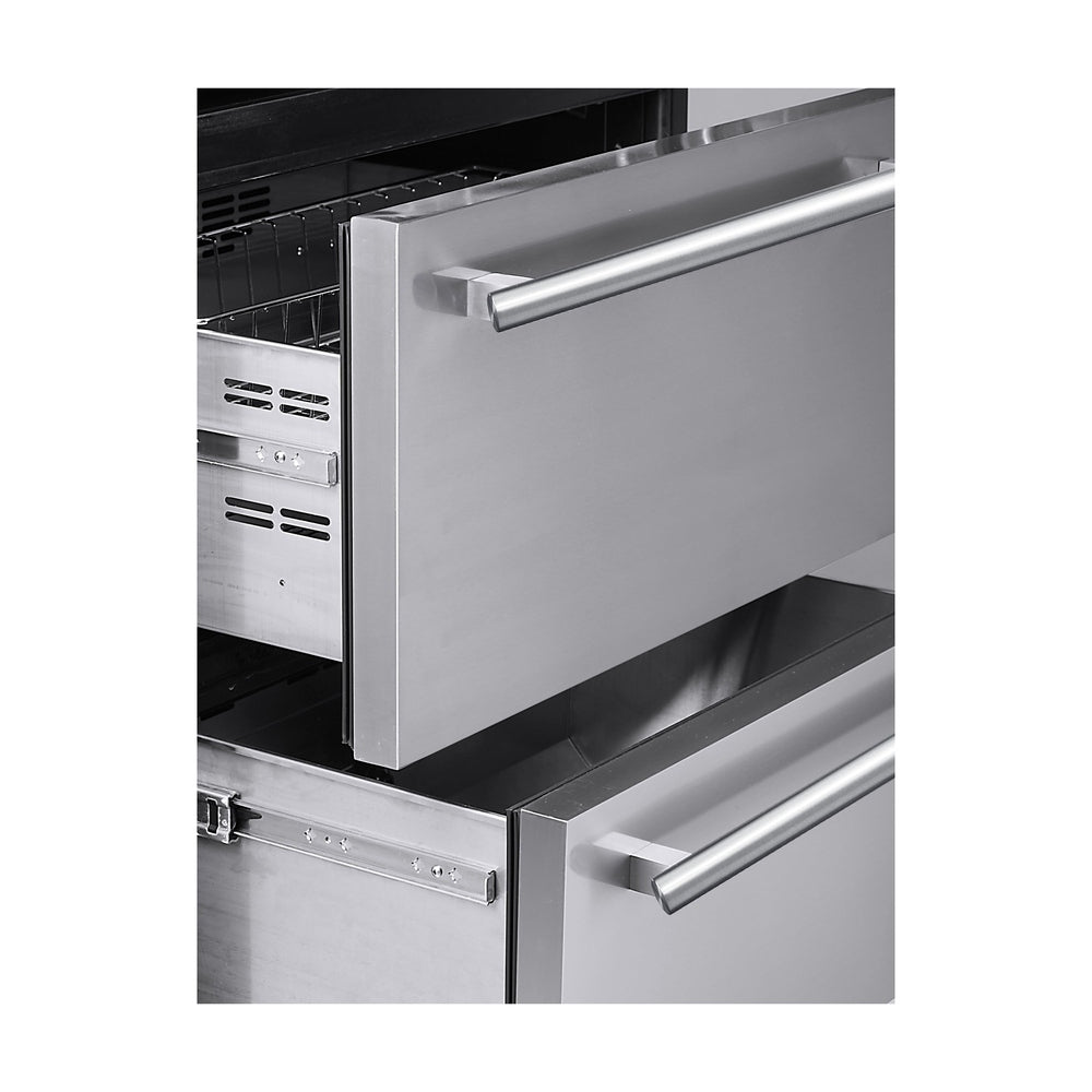 Forno Capraia 30-Inch Dual Temperature Zone Wine Cooler, Up to 144 Bottles, Two Refrigerated Drawers, Adjustable Temperature Zones