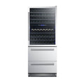 Forno Capraia 30-Inch Dual Temperature Zone Wine Cooler, Up to 144 Bottles, Two Refrigerated Drawers, Adjustable Temperature Zones