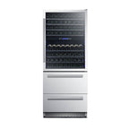 Forno Capraia 30-Inch Dual Temperature Zone Wine Cooler, Up to 144 Bottles, Two Refrigerated Drawers, Adjustable Temperature Zones