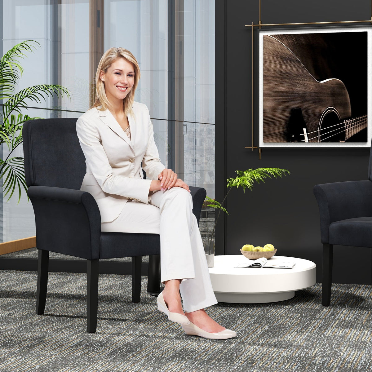Executive Guest Chair Reception Waiting Room Arm Chair