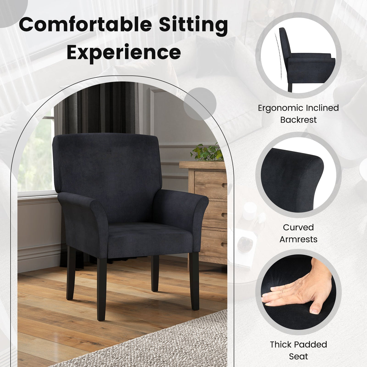 Executive Guest Chair Reception Waiting Room Arm Chair