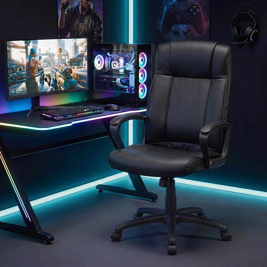 PU Leather Office Chair with Rocking Function