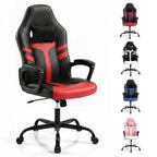 Ergonomic Gaming Chair with Removable Head Pillow & Rocking