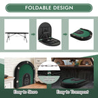 Foldable 10-Player Poker Table with LED Lights and USB Ports