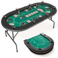 Foldable Poker Table with 8 Cup Holders
