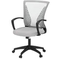 Gray Mid-Back Mesh Office Chair with Rocking Mode