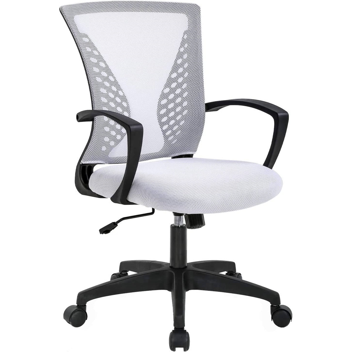 Mid-Back Mesh Office Chair with Armrests and Rocking Mode