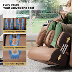 Enjoyment 30-2024 SL Track 4D Full Body Massage Chair Zero Gravity Electric Shiatsu Massage Recliner with Airbags-Brown