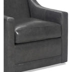 Jacob Real Leather Swivel Club Chair