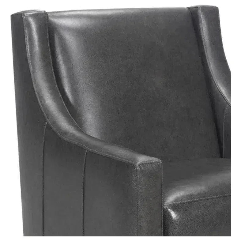 Jacob Real Leather Swivel Club Chair