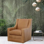 Jacob Real Leather Swivel Club Chair