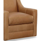 Jacob Real Leather Swivel Club Chair