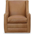 Jacob Real Leather Swivel Club Chair