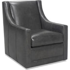 Jacob Real Leather Swivel Club Chair