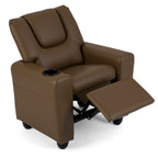 Kids Recliner Chair Push Back Toddler Reclining Armchair with Cup Holder