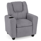 Kids Recliner Chair Push Back Toddler Reclining Armchair with Cup Holder