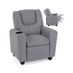 Kids Recliner Chair Push Back Toddler Reclining Armchair with Cup Holder