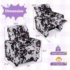 Kids Recliner Chair Push Back Toddler Reclining Armchair with Cup Holder