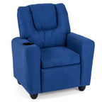 Kids Recliner Chair Push Back Toddler Reclining Armchair with Cup Holder