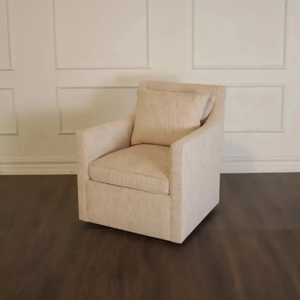 Kimberly Fabric Swivel Club Chair