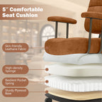 Leathaire Upholstered Task Home Office Chair with Cushioned Back