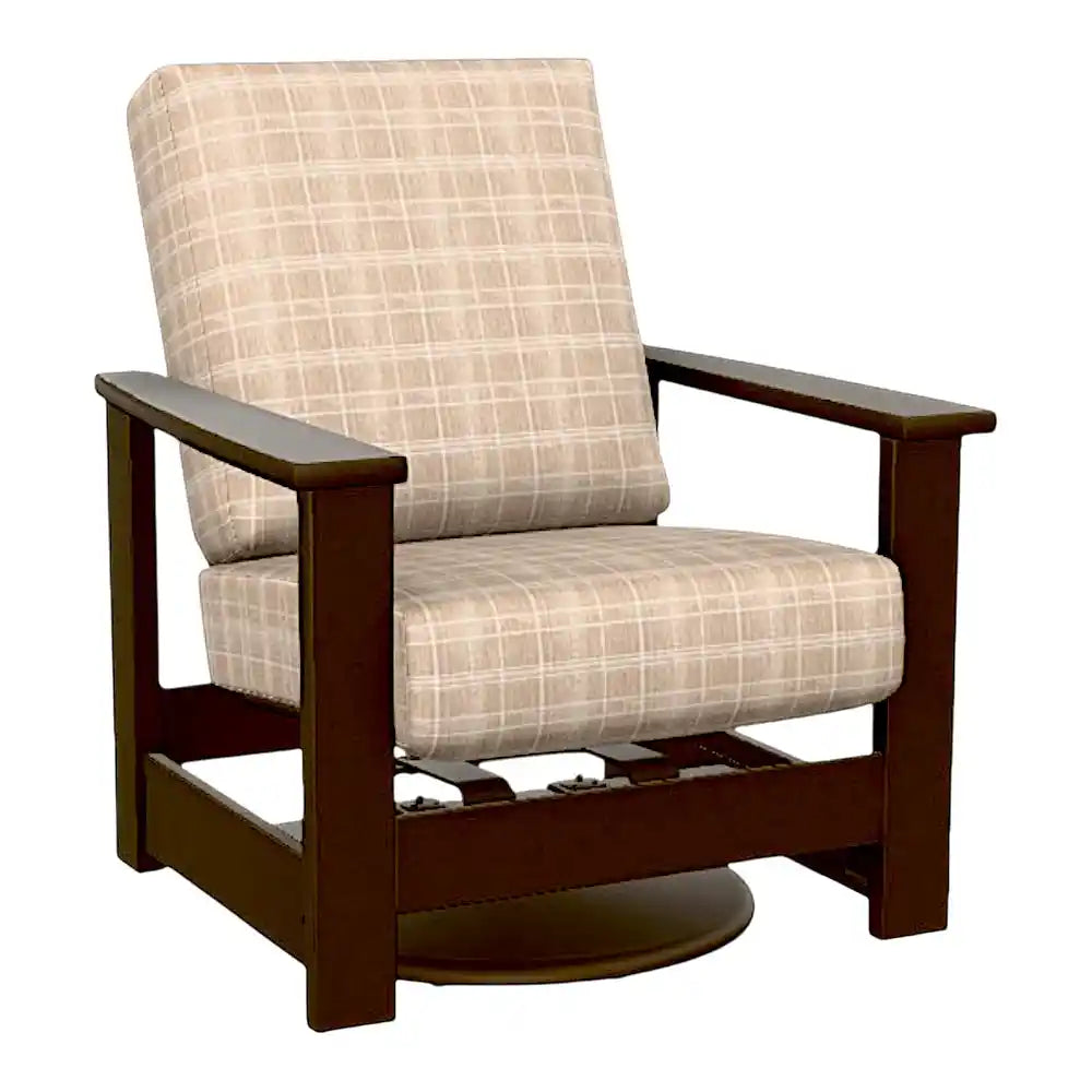 Leeward Deep Seat Swivel Hidden Motion Arm Chair