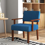Linen Accent Chair Living Room Chair with Soft Padded Seat and Backrest