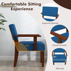 Linen Accent Chair Living Room Chair with Soft Padded Seat and Backrest
