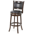 29" Cappuccino Faux Leather Swivel Bar Stools