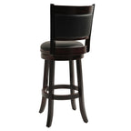 29" Cappuccino Faux Leather Swivel Bar Stools
