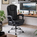Adjustable Reclining Massage Office Chair with Footrest