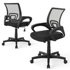 Mid-Back Mesh Office Chair Ergonomic Computer Chair with Lumbar Support-Black